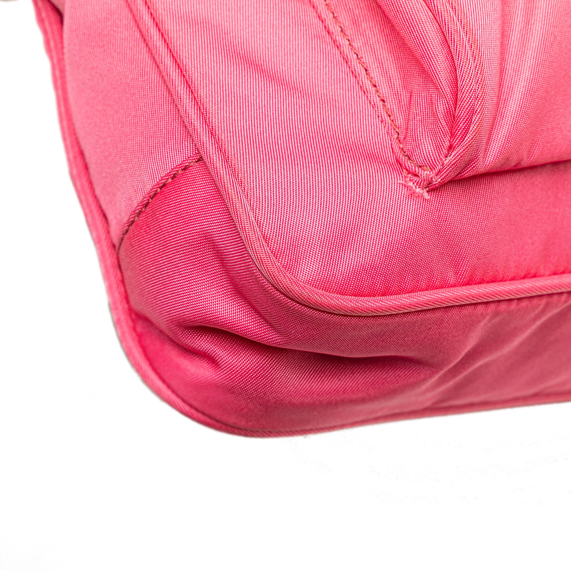 Prada | Pre-Owned Tessuto Zip Top Crossbody | Pink