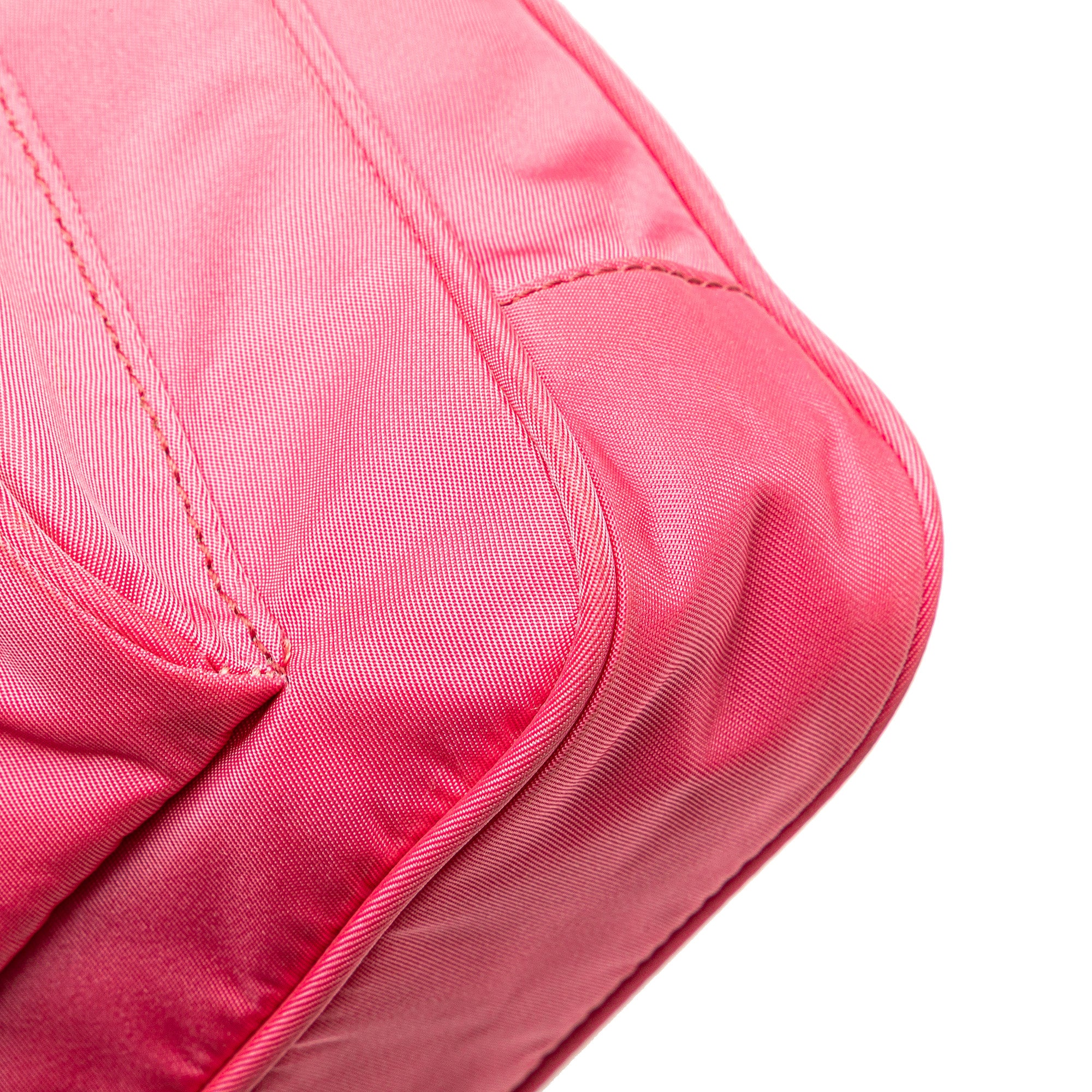 Prada | Pre-Owned Tessuto Zip Top Crossbody | Pink