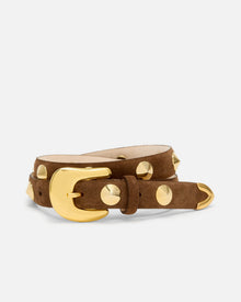 No. 8 Belt | Chocolate-Gold