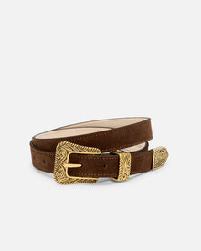 No. 15 Belt | Chocolate-Gold