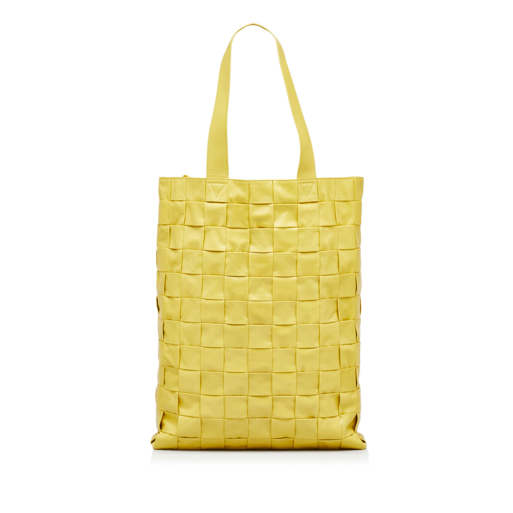 Bottega Veneta | Pre-Owned Nappa Maxi Intrecciato Cassette Tote | Yellow