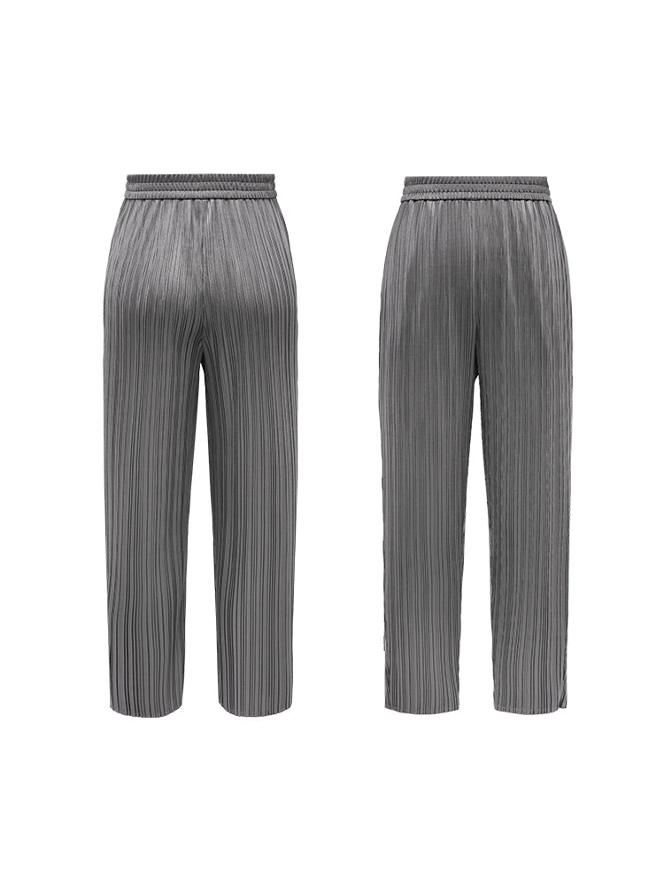 Acetate Tapered Pants | Grey