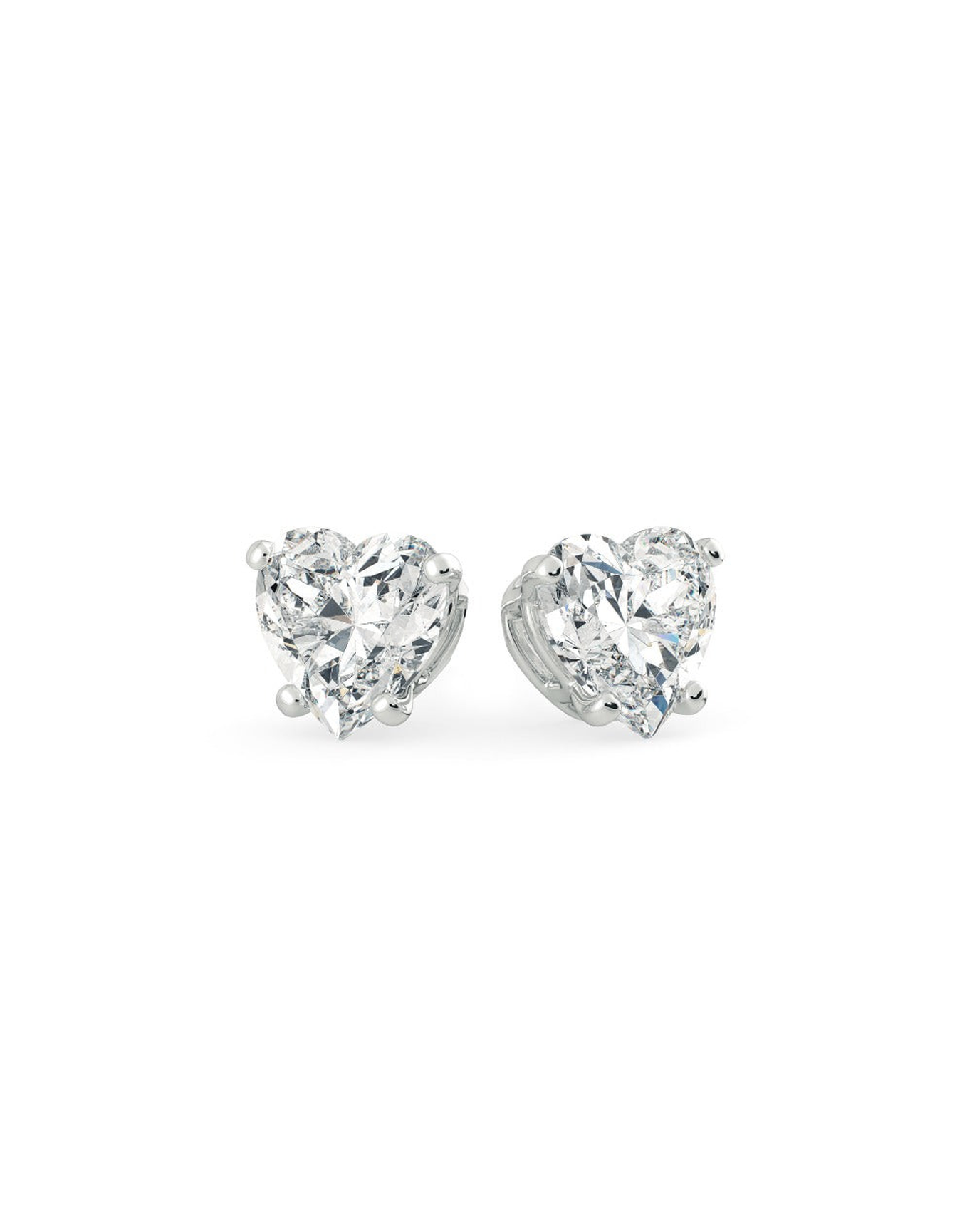 4.02 Heart Shape Studs | Lab Grown Diamond | 14kt Gold