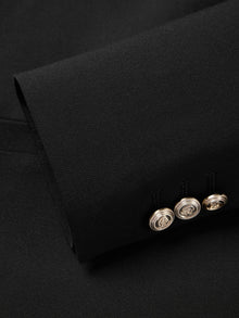 Wool Double-Breasted Blazer | Black