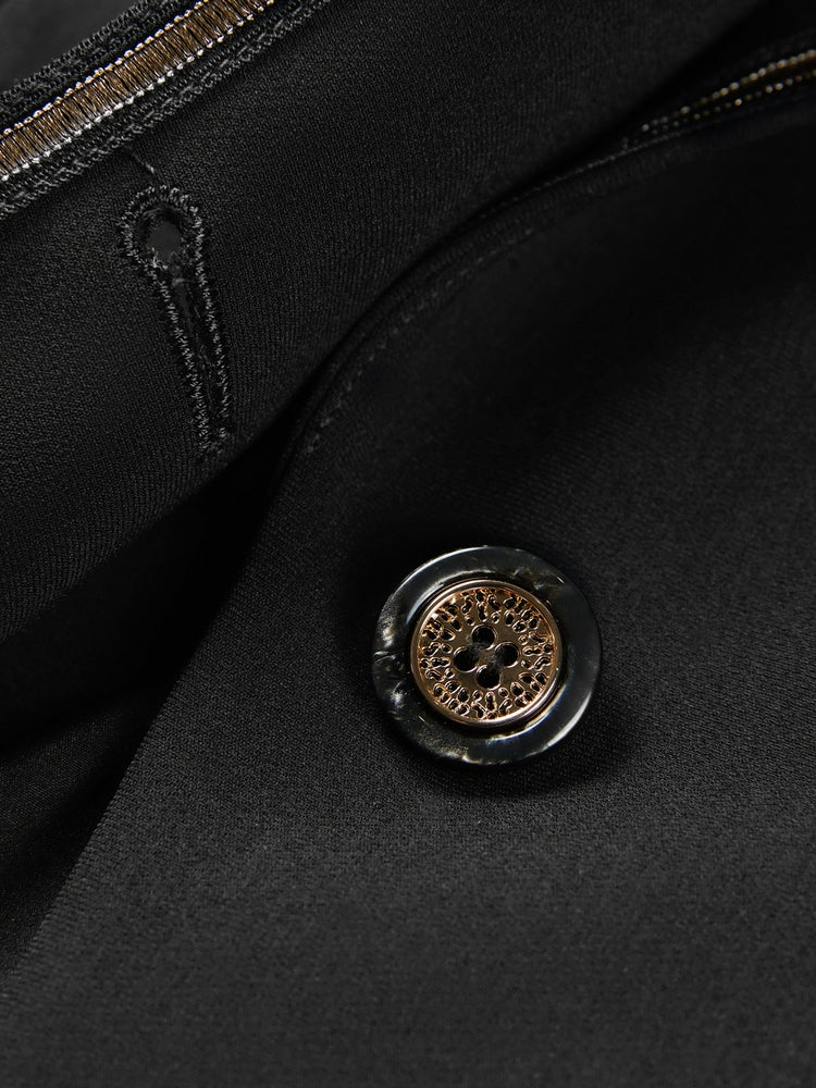 Triacetate Suit Jacket | Black