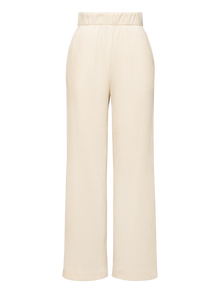 Slim-Cut Casual Track Trousers | Beige