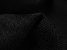 Wool Fit Long-Sleeves Sweater Top with Chain | Black
