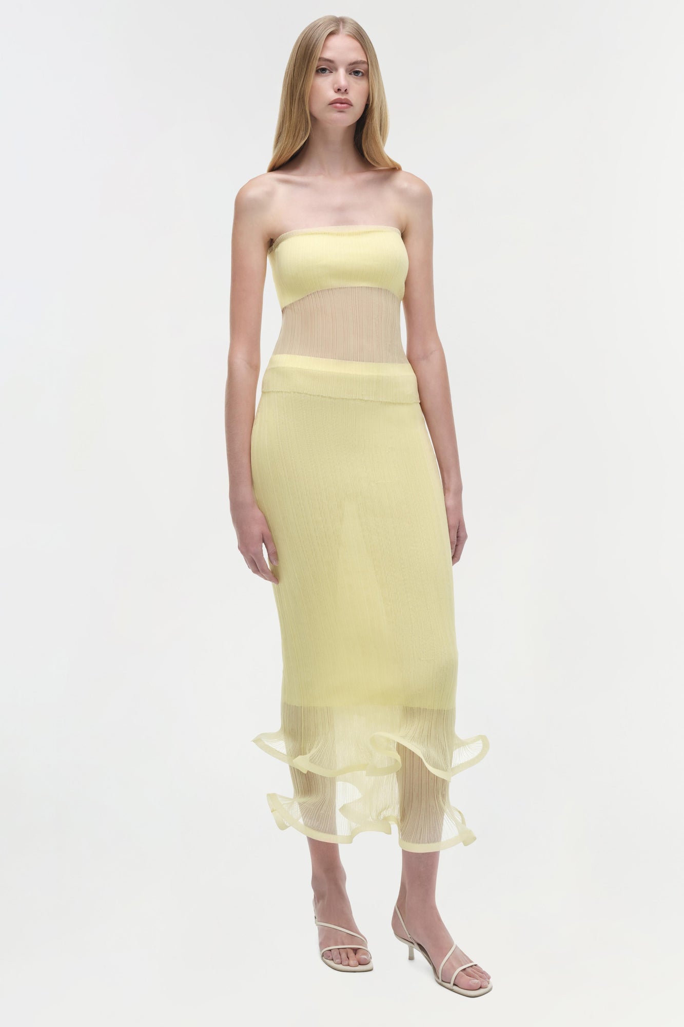 Womens | Kelso Knit Midi Skirt | Buttercream
