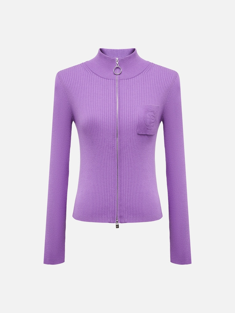 Knitted Cardigan | Purple