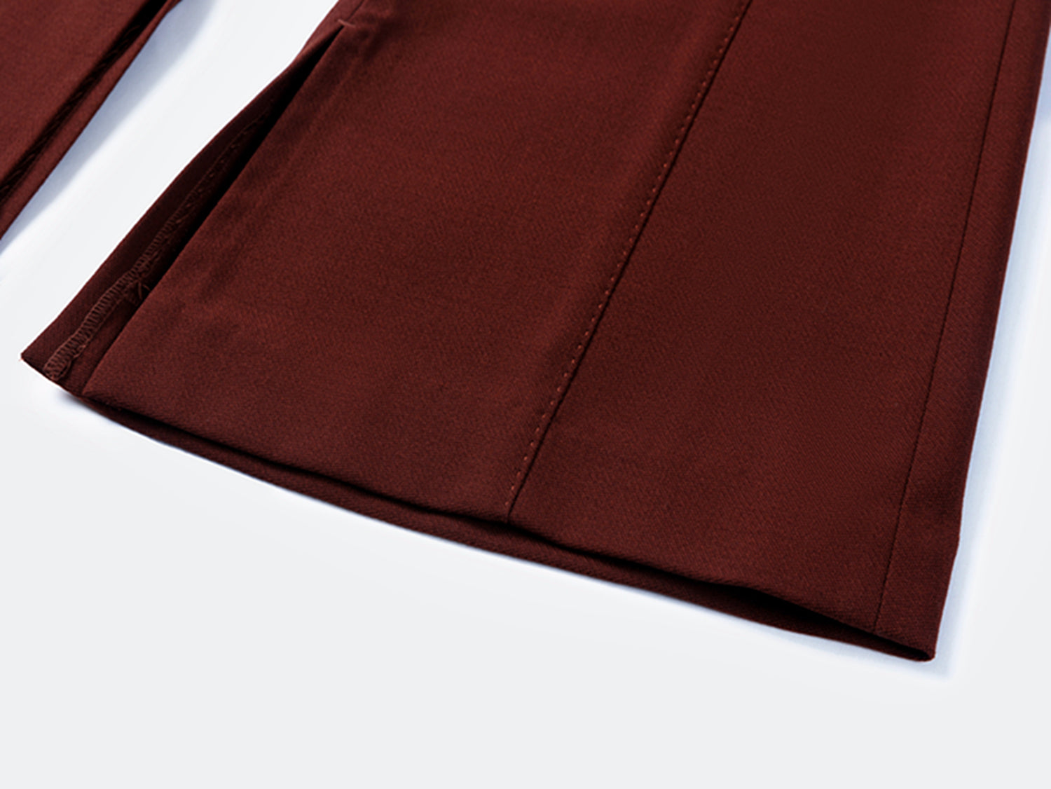 Bootcut Slit-Hem Pants | Brown