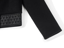 Standing Collar Woolen Coat | Black