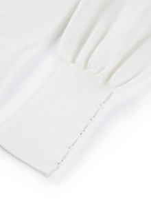 Elegant Wool Knit Sweater | White