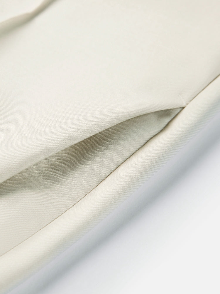Wide-Leg Suit Pants | Beige