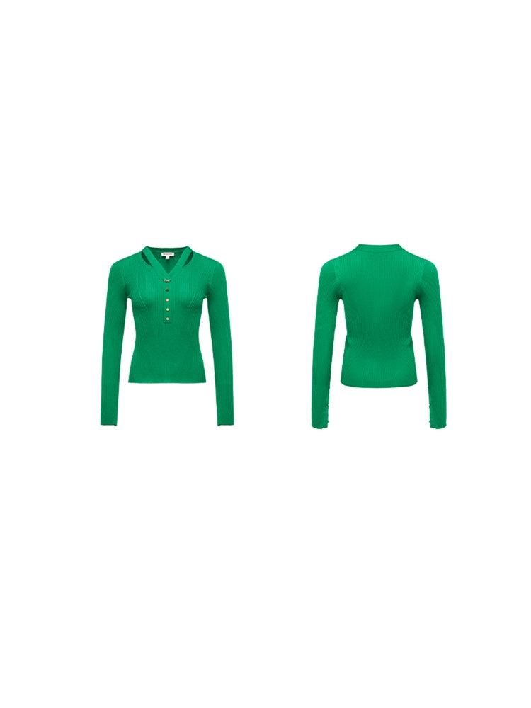 Wool Knitted Sweater | Green