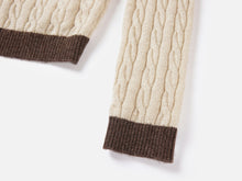 Trimmed Knitted Cardigan | Beige