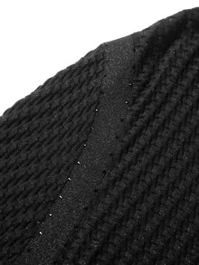 Half-High Collar Knit Top | Black
