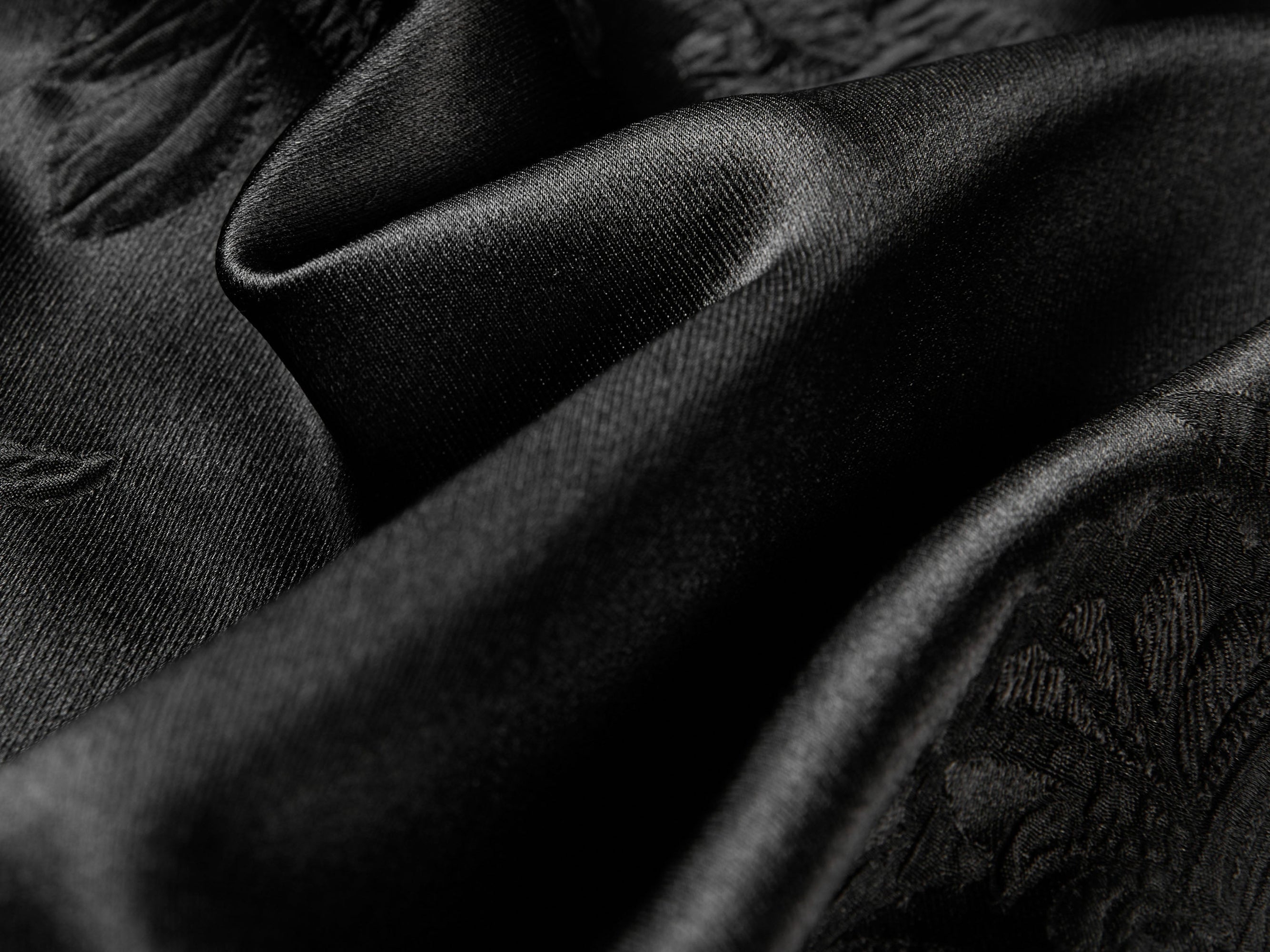 Silky Jacquard Blazer | Black