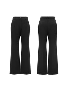 Bootcut Wool Pants | Black