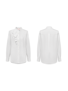 Stand Collar Blouse | White