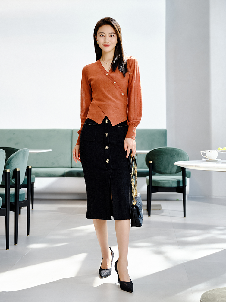 Parisian-Style Skirt | Black