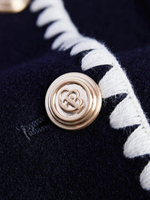 Parisian-Style Oversized Coat | Navy