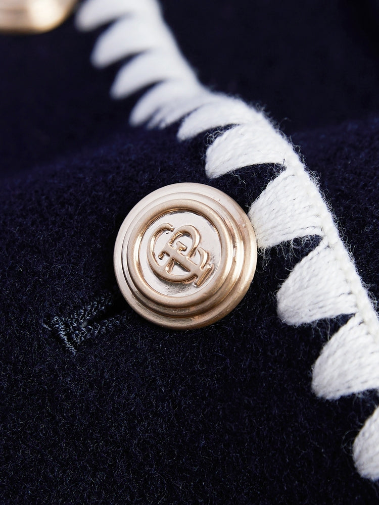 Parisian-Style Oversized Coat | Navy