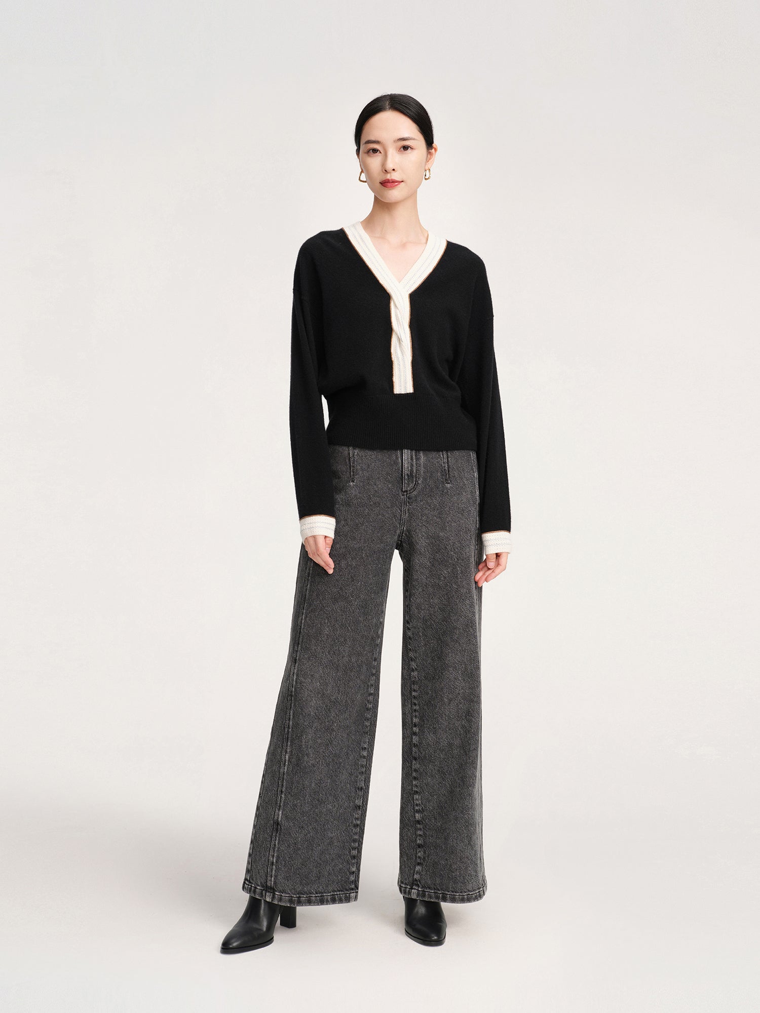 Cashmere Knit Top | Black