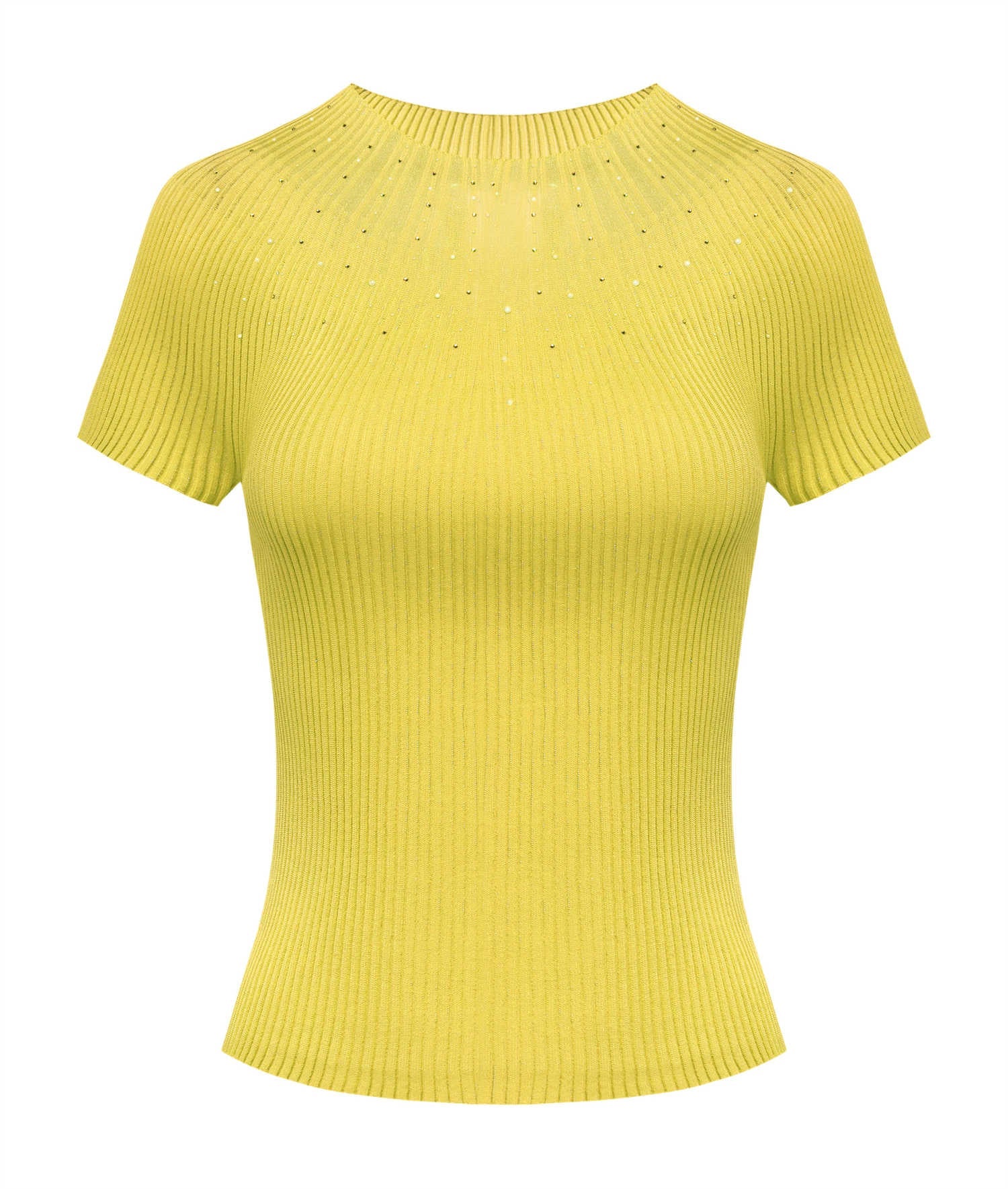 Triacetate Knit Cardigan | Yellow