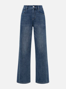 Straight Wide-Leg Jeans | Blue
