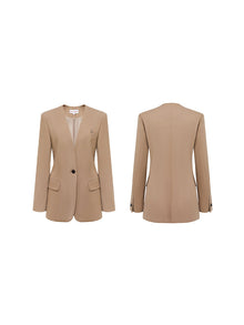 Single-Breasted Jacket | Khaki