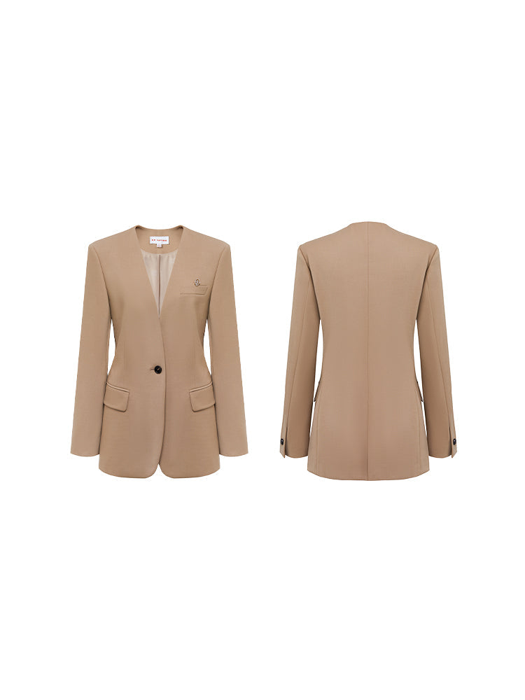 Single-Breasted Jacket | Khaki