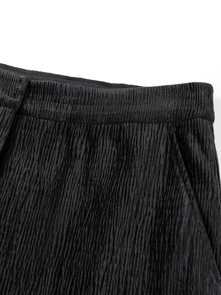 High-Waisted Straight Leg Pants | Black