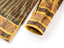 Silky Printed Belted Blouse | Golden