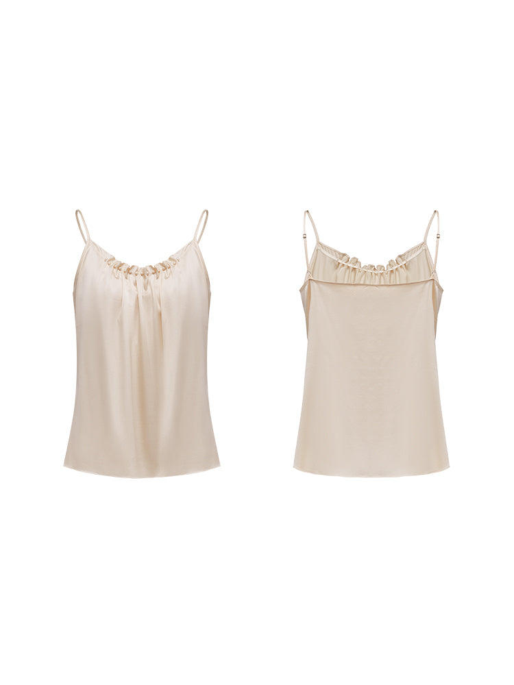 Elegant Mulberry Silk Cami | Beige