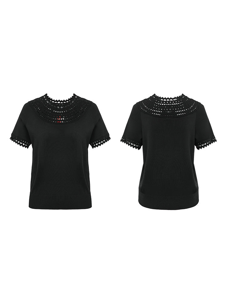 Round Neck Sweater | Black