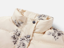 Printed Goose Down Vest | Beige