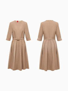 Belted Dress | Khaki