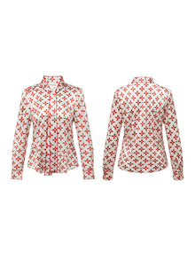 Strawberry Print Shirt | Red