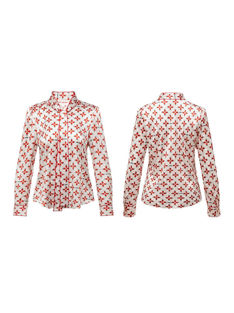 Strawberry Print Shirt | Red