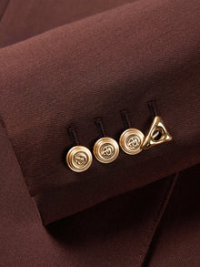 Wool Blazer | Wine Red