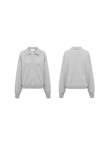 Polo Neck Pullover | Grey