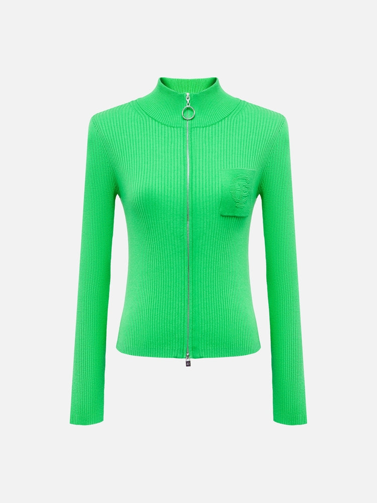 Knitted Cardigan | Green
