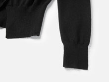 Designed Knitted Cardigan | Black