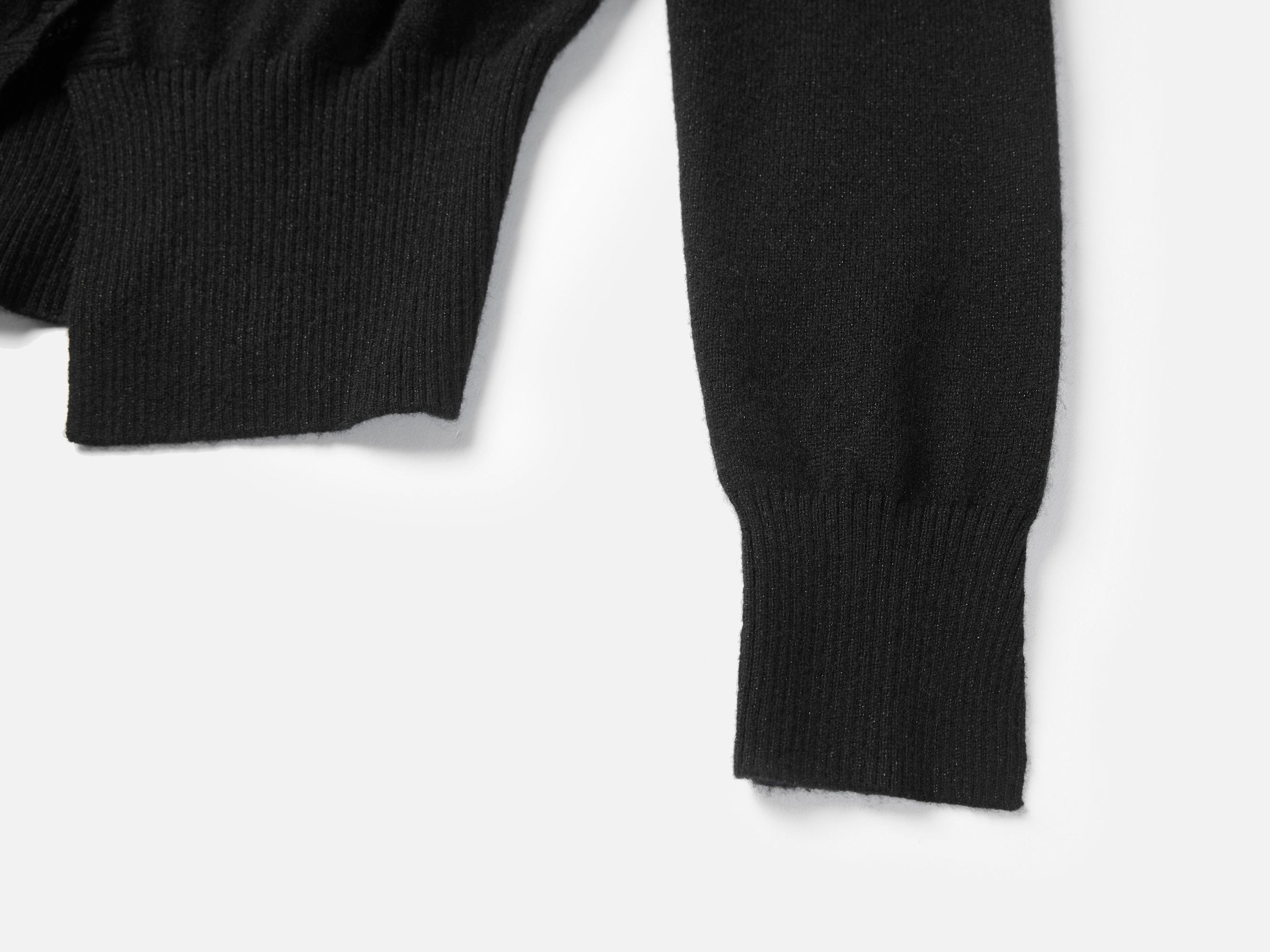 Designed Knitted Cardigan | Black