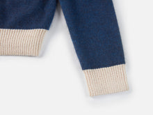Trimmed Knitted Cardigan | Blue