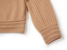 Chimney Collar Cashmere Knit Top | Camel