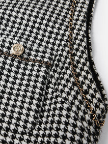 Sleeveless Gingham Maxi Dress | Black