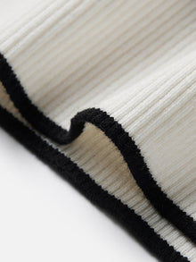 Jacquard Knit Vest | Black