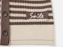 Striped Knitted Cardigan | Brown