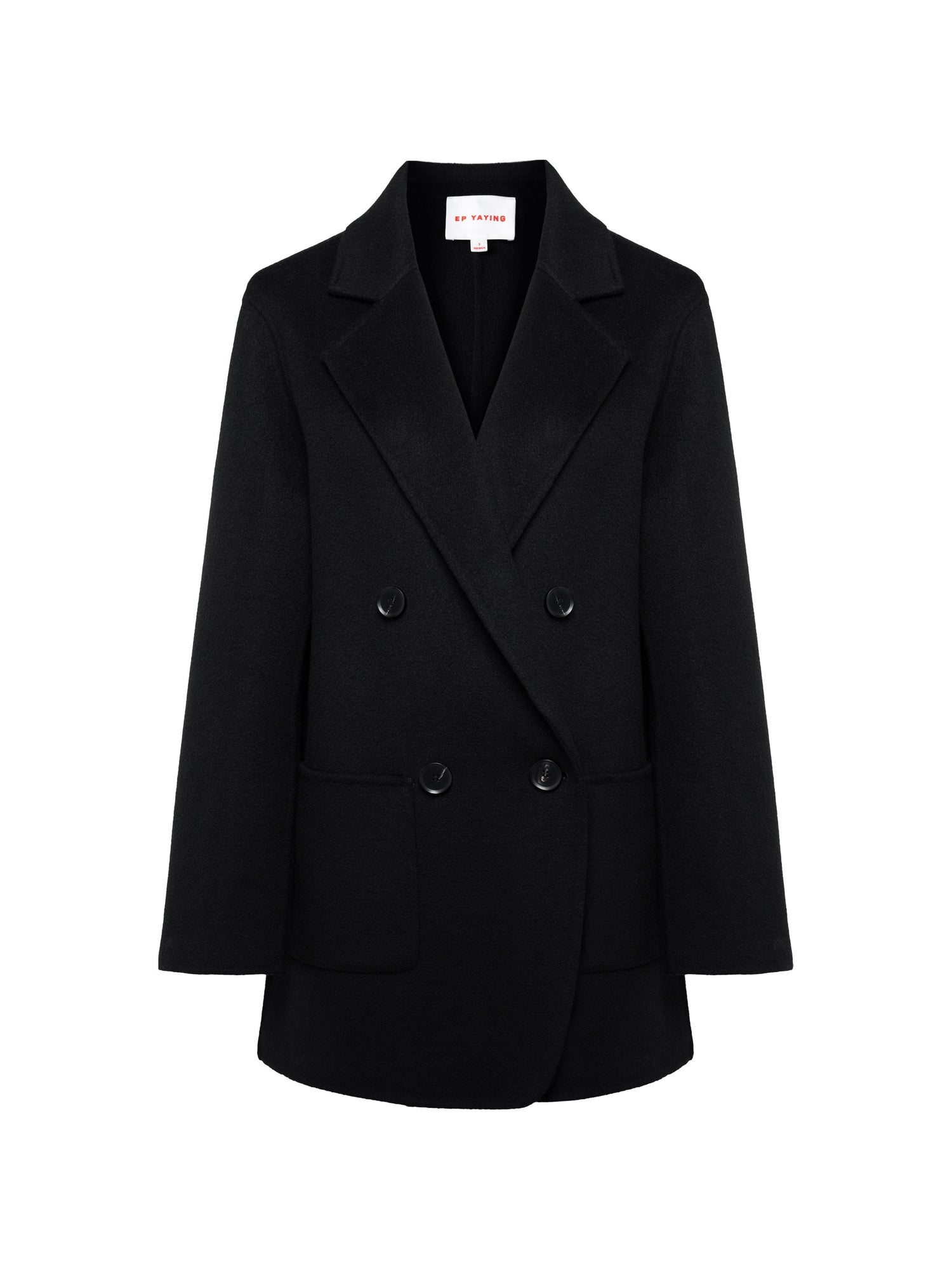 Tailored Wool Coat | Black